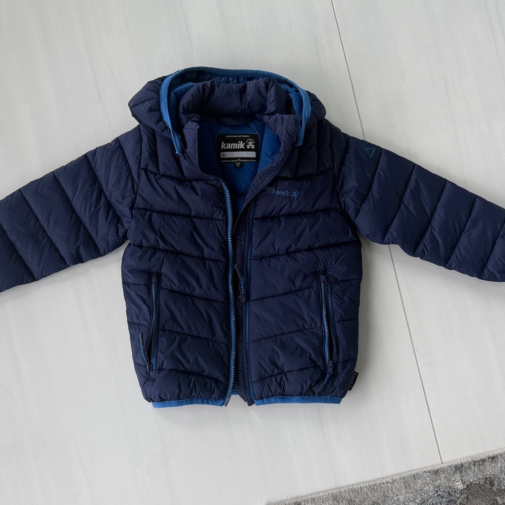 Kamik Dark Navy Puffer Jacket with Hood